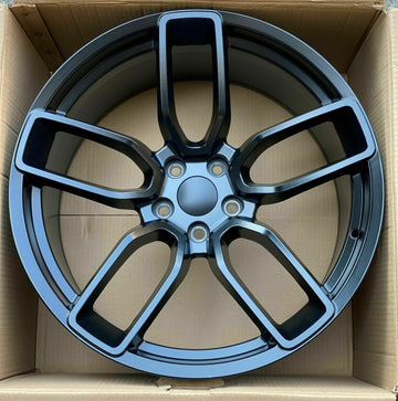 20" Flow Formed Matte Black Wheels 20x9.5/20x11 Fit Dodge Charger Challenger