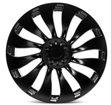 20"  Wheels Fit Tesla Model 3  Y Turbine Style Matte Black 20x9 Rims 5x114.3