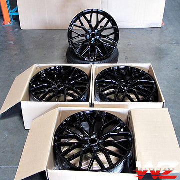 21" Wheels For Audi A7 A6 A8 2017 Q5 Q7 Q8 21x9.5 5X112 +30 Black Rims Set 4