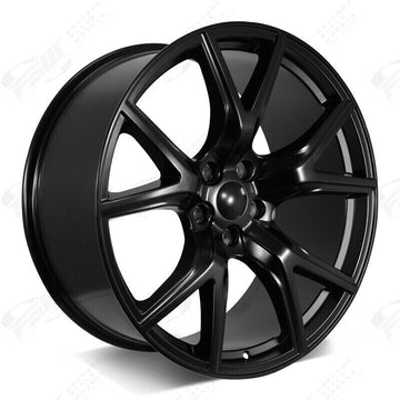 22" Wheels Fit Dodge Durango Jeep Grand Cherokee Wrangler 5x127 Black Set 4