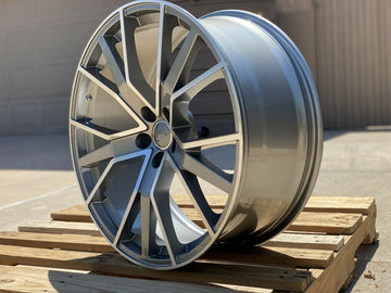 21" Wheels Gunmetal Fits Audi A7 A8 S8 2017 Q7 Q5 Atlas 21x9 +30 5x112 Rims Set