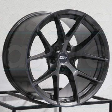 18x8.5 ESR RF2 5x120 30 Gloss Graphite Wheels Rims Set(4) 72.56