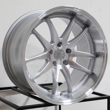 18" AODHAN DS02 Wheels 18x9.5 / 18x10.5 5x114.3 +15 Silver Machined Rims Set 4