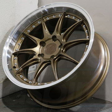 18" Aodhan DS07 Wheels 5x114.3 Rims 18x8.5 +35 / 18x9.5 +30 Bronze Set 4