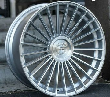 24" RF22 Wheels For Range Rover Autobiography 24x10 Machine Silver Rims Set