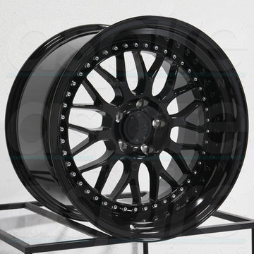 18x9.5 ESR SR01 Gloss Black Wheels 18" 5x114.3 +22 Rims Set 4
