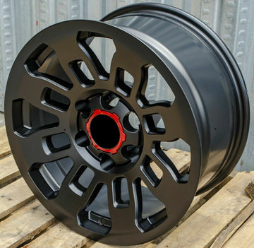 18" Wheels Fit Toyota 4Runner Tacoma FJ 18x8 6x139 +0 Satin Black Rims Set 4