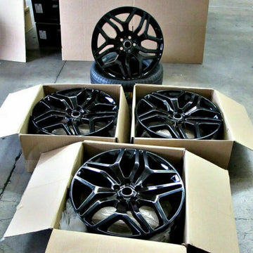 22x9.5 Wheels Fits Range Rover Evoque Velar 5x108 Gloss Black 22 Inch Rims Set 4