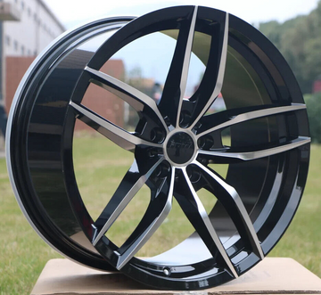 20" Tuner Wheels 20x8.5 +35 5x114.3 CB 73.1 W524 Black machined Face Rims Set 4