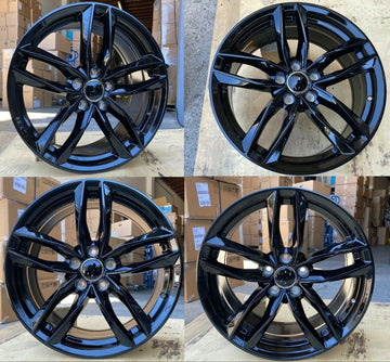 19x8.5 +35 5X112 Gloss Black RS Style Wheels For Audi TT Q3 A3 A4 A5 S4  Passat