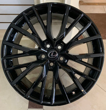 17" Wheels For Lexus RX350 RX450 IS250 17x7 +35 5x114.3 Gloss Black Rims Set 4