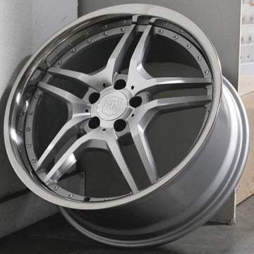 18" RW2 Wheels Silver Machined Face 18x8 +25 / 18x9 +25 5x114.3 Rims Set 4