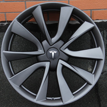 20" Wheels Fit Tesla Model 3 and Y 20x8.5 5x114.3 +35 Gloss Gunmetal Rims Set 4