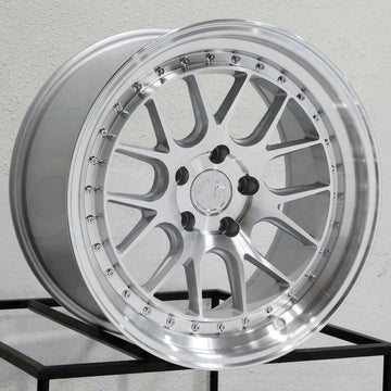 19x9.5 AodHan DS06 Wheels 5x114.3 +15 Silver Machined Lip 19 Inch Rims Set 4