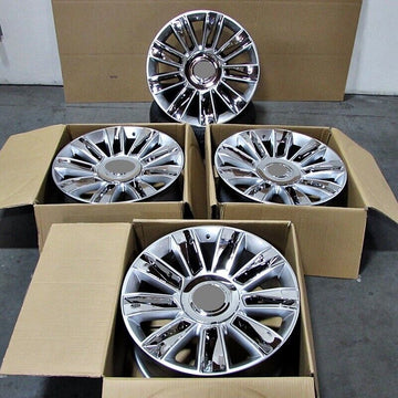 26" Wheels Silver with Chrome inserts For Cadillac Escalade 26x9.5 Rims Set 4
