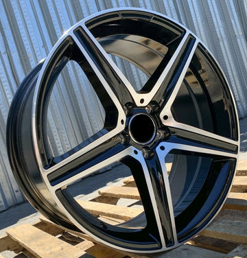 19x8.5 Black Wheels For Mercedes S430 S500 S550 E320 E500 19" 5x112 Rims Set 4