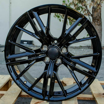 20 Gloss Black Wheels 20x10 / 20x11 Fit Chevrolet Camaro Chevy Set 4 Rims 5x120