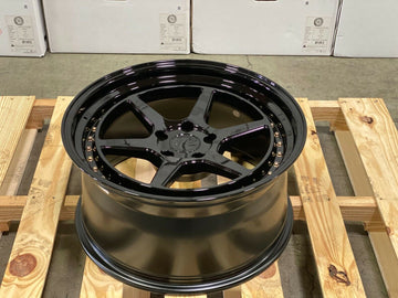 18x8.5 +35 / 18x10.5 +22 Aodhan DS09 Wheels 5x114.3 Gloss Black Rims 18" Set 4