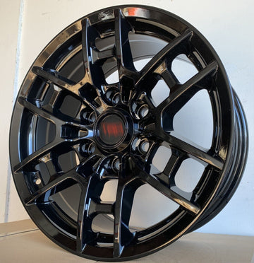 17"  Gloss Black Wheels For Toyota 4Runner Tacoma GX460 GX470 FJ 6x139.7 17x8 +5