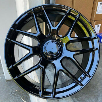 20x8.5 Gloss Black Wheels For Mercedes S550 S500 S600 CL500 CL550 20" Rims Set