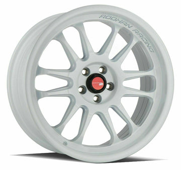 18x8.5 Aodhan Ah07 Wheels Gloss White 18 Inch +35 5x100 Rims (Set 4)