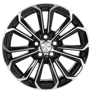 20" Wheels For Toyota Corolla 20x7.5 +35 5X100 Black Machined Face Rims Set 4