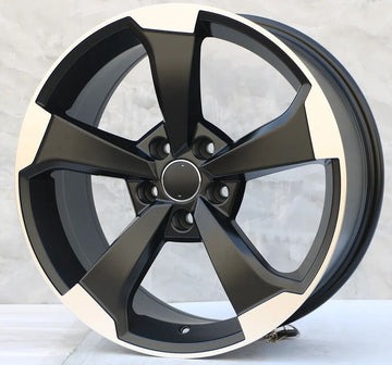 18" Wheels For Audi TT Q3 A3 A4 A5 S4 S5 18x8 5x112 +35 Black Machine Rims Set 4