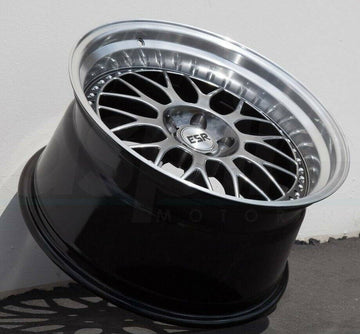 19" ESR SR01 Gun Metal Machined Lip Wheels 19x9.5 +22 5x114.3 Rims Set 4