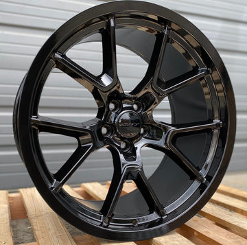 20" Wheels For Dodge Challenger Charger SRT 20x9 / 20x10.5 Staggered Gloss Black