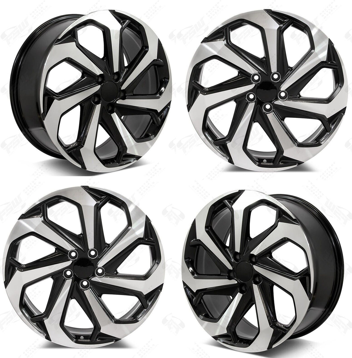 20x8 Wheels Fits Honda Accord Ex Lx Coupe Sedan Civic 20 Inch 5x114.3 ...