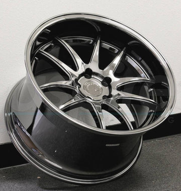 19" AodHan DS02 Wheels 19x9.5 +22 / 19x11 +22 5x114.3 Black Chrome Rims Set 4