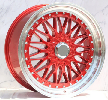 20" Wheels 20x8.5 / 20x9.5 5x114.3 +35 CB 73.1 Staggered Red RS Style Rims Set 4