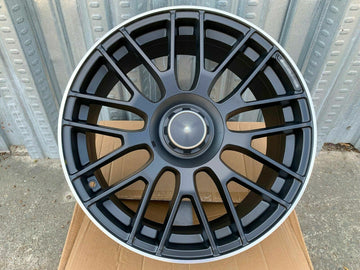 19X8.5 19X9.5 5X112 Staggered Black Wheels Fits Mercedes C350 E350 CLA45 Rms