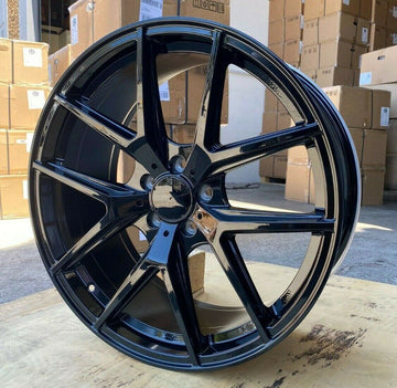 20X9 +35 5X112 Gloss Black Wheels Fits Mercedes GLC300 GLC350 GLC43 GLC63 AMG