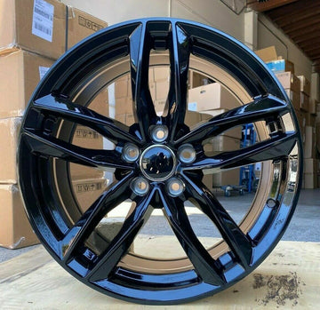20" Wheels For Audi A4 A6 A5 A8 Q5 Tiguan Gloss Black Rims Set Four 20x9 5x112