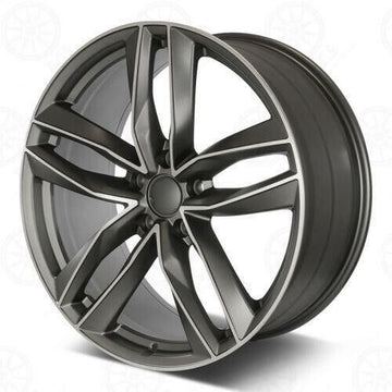 17" Wheels For Audi A3 A4 S3 A5 Q3 Gunmetal Machined Face 17x7.5 5x112 +35 Rims