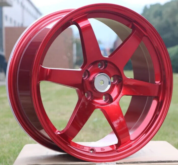 18" Wheels For Lexus IS250 Camry Accord Civic CR-V 18x8 +35 5x114.3 Red Rims Set