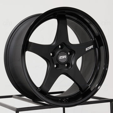 ESR AP5 18x10.5 5x114.3 22 Black Wheels(4) 72.56 18" inch Rims