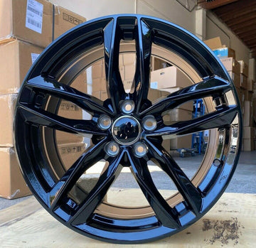 18X8 +35 5X112 Gloss Black RS Style Wheels Fits VW CC Beetle Audi A3 A4 A5