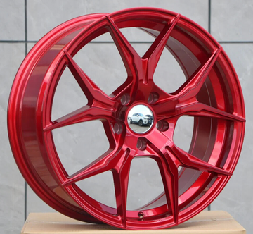 19"  Staggered Wheels 19x8.5/19x9.5 +35 5x120 CB 72.56 Red W531 Tuner Rims Set 4