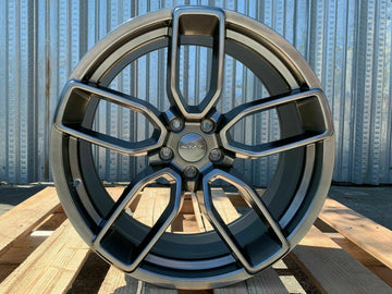 4 SRT Style Rims 20" Staggered Hyper Black Fit Dodge Challenger Charger 5x115