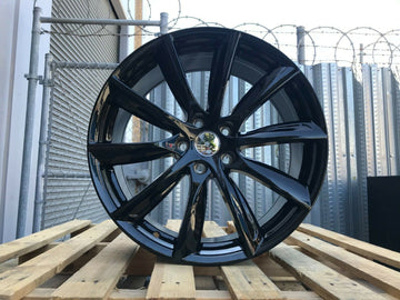 4PCS 19X8.5 5X114.3 +35 CB64.1 Wheels Gloss Black Rims Fit Tesla Model 3 Model Y