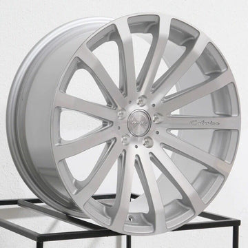 19" MRR HR9 Wheels 19x8.5 / 19x9.5 5x112 Staggered Silver Machined Rims Set 4