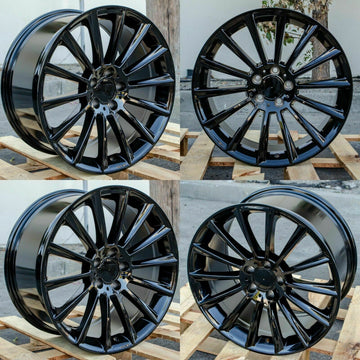 20X8.5 +35 5X112 Gloss Black Wheels Fit Mercedes GLC300 GLC350 GLE350 GLE400 SUV