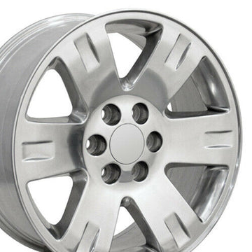 20" Polished Wheels for GMC Sierra Chevy Silverado Tahoe Yukon 20x8.5 Rims Set 4