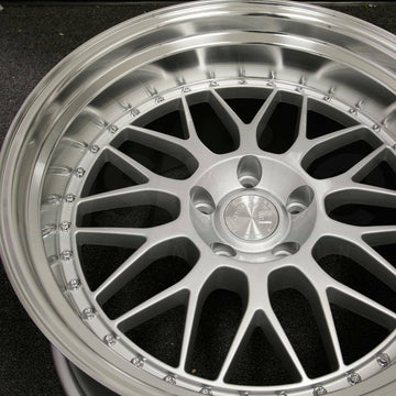 19" Aodhan AH02 Wheels 19x9.5 5x114.3 +22 Silver Machined Lip Rims Set 4