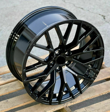 19" Wheels For Audi A4 A5 S4 A6 A8 VW Passat 19x8.5 +32 5x112 Gloss Black Rims
