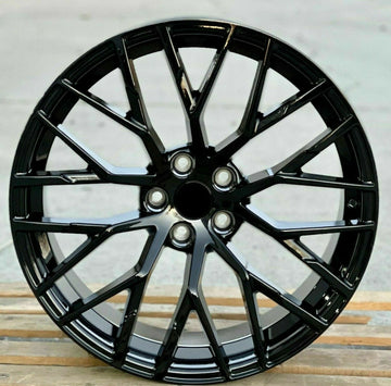 19x8.5 Gloss Black Wheels for Audi A4 A5 S4 S5 A6 A7 Q3 Q5 19" 5X112 Rims Set