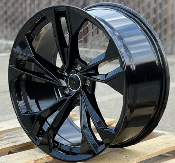 20x9 Wheels for AUDI A4 A5 A6 A7 S5 Q5 Q3 Quattro Gloss Black 5x112 Rims Set 4