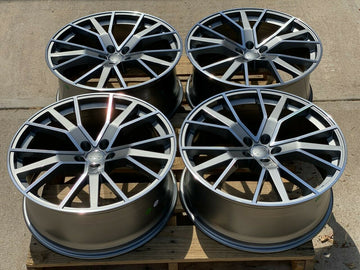 21" Wheels Gunmetal Fits Audi A7 A8 S8 2017 Q7 Q5 Atlas 21x9 5x112 Rims Set 4